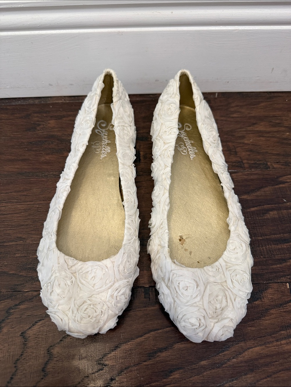 Seychelles White Floral Ballet Flats